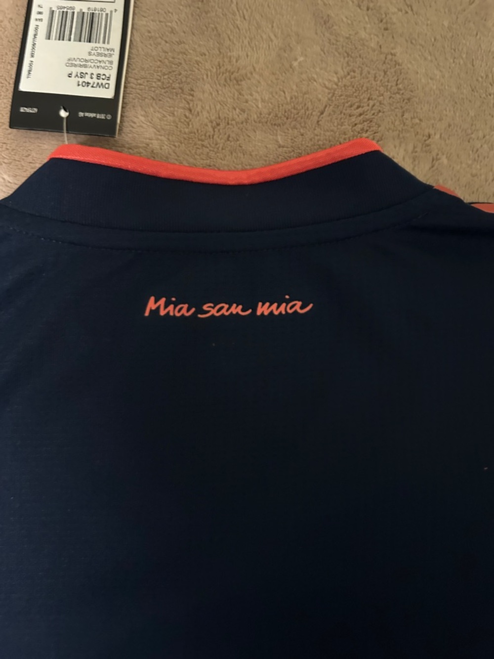 RARE Adidas FC Bayern München Player Issue Training Jersey Navy Orange NWT - Picture 8 of 10